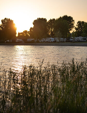 Strandcamping Podersdorf Abendstimmung