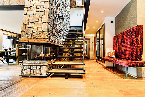 open fireplace, luxury suite "Mountain fire