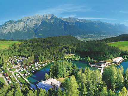 Ferienparadies Natterer See Luftaufnahme