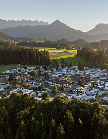 Eurocamp Wilder Kaiser Kössen aerial photograph