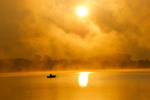 Fishermen on Lake Klopein, © Kärnten Werbung, Daniel Zupanc