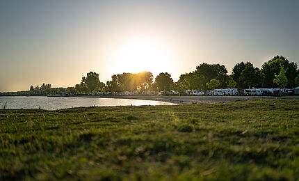 Strandcamping Podersdorf Abendstimmung