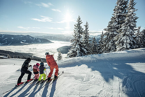 Vista dalla montagna sciistica per famiglie Schmittenhöhe, © Zell am See-Kaprun Tourismus 